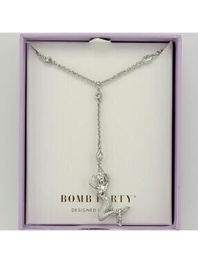 Bomb Party Atlantis Necklace "A Siren's Song" RBP5989 Mermaid on Silver RETRO